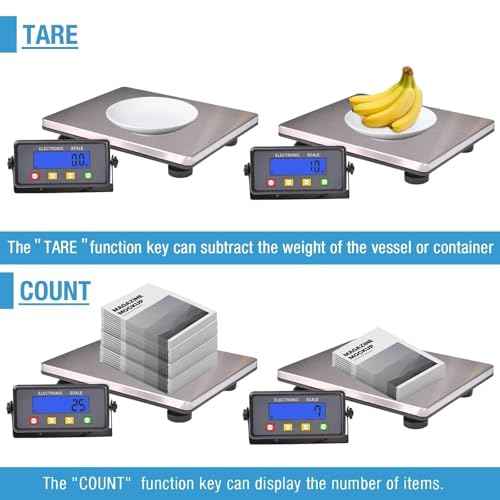 SurmountWay Large Shipping Scale, 440lb/0.35oz Digital Postal Scale with Tare/Count/Auto-Off Function, High Accurate Shipping Scale for Packages,Small Business,Luggage,Warehouse,Home (15.3"x11.8")
