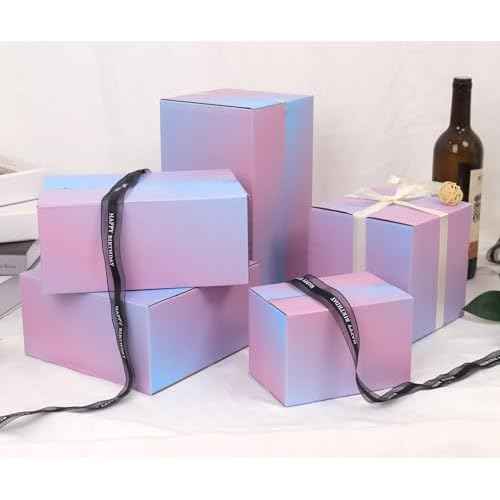 10x7x6 Medium Shipping Boxes, 30 Pack Purple Cardboard Mailer Box, Gift Boxes for Packaging Small Business