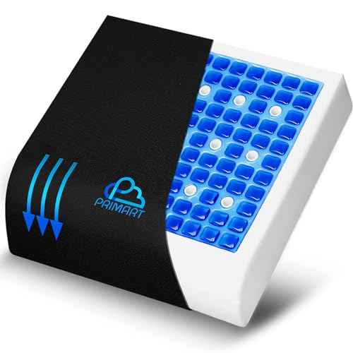 Premium Large Gel Seat Cushion, Memory Foam Seat Cushion for Recliner, Wheelchair, Office Chair, Car, Floor, Dining Chair, Sciatica, Coccyx, Back Pain & Pressure Sore Relief, Design with Ventilation