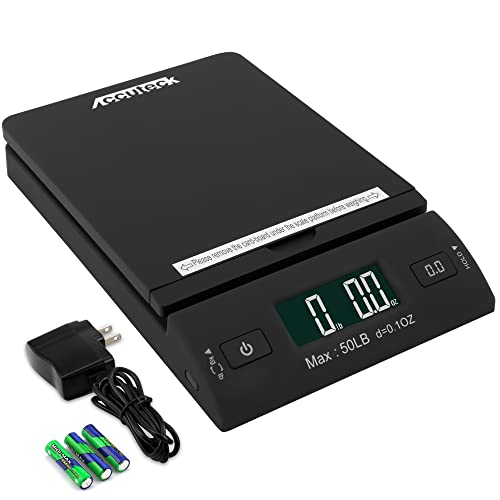Accuteck 50lb Digital Postal Scale with Backlit Display & Calibration