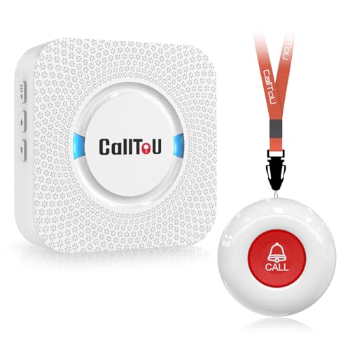 CallToU Caregiver Pager System with 1 Receiver & Call Button Wireless Nurse Alert