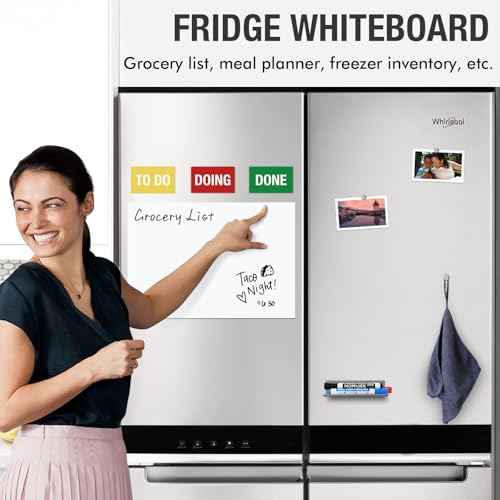 HOMiDEK Adhesive Backing Magnetic Whiteboard Contact Paper - 24" x 36" Peel and Stick Dry Erase Board Sticker - Magnetic Wall Decal Wallpaper for Any Smooth Surface, Office, Home, Classroom, Playroom