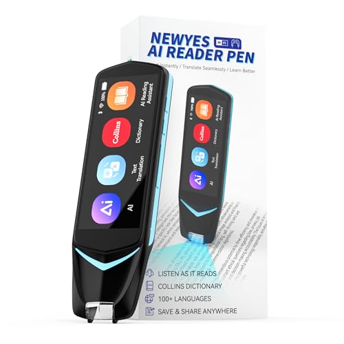 NEWYES AI Reading Pen for Dyslexia 3.99" Bluetooth OCR Translator & Scan Device