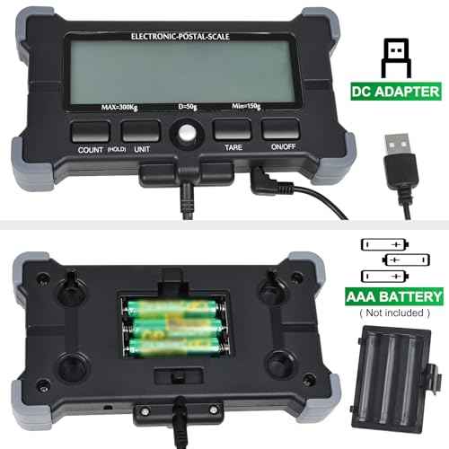 NORJIN Postal Scales 660lbs Shipping Scale, 16"X 12" Large Platform Scale, Heavy Duty Industrial Scale for Package, Battery Not Included