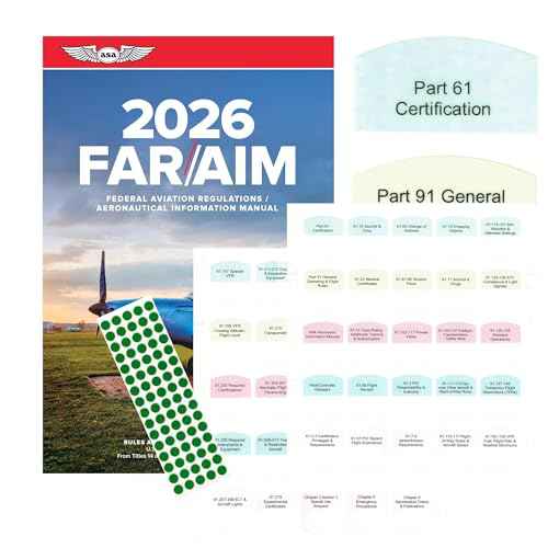 DIY Kit 2026 ASA FAR/AIM Book + 50 Tabs for Private Pilot License - VFR Kit