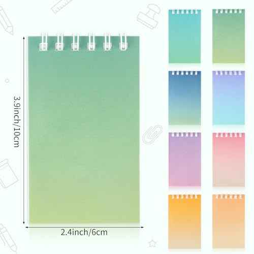 Small Spiral Notebook 24 Pcs Mini Journal Pocket Notebooks Set Colorful Cover Notebooks for Kids Party Supplies Teacher Children Classroom Rewards