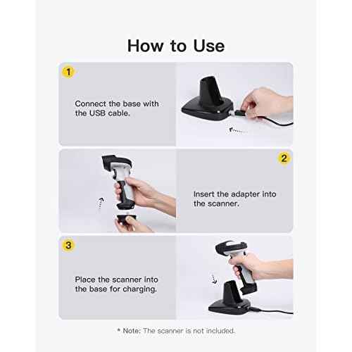 Inateck Barcode Scanner Charging Base, Easy to Use, Suitable for BCST-60, BCST-70, BCST-73, P6 and P7, Scanner Not Included