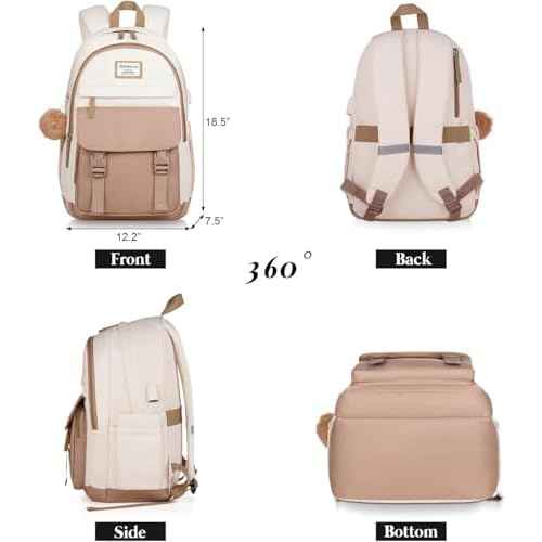 MOMUVO Backpacks for Teen Girls Women,17.3 Inch Laptop School Backpack Cute College Backpack Bookbag for Students