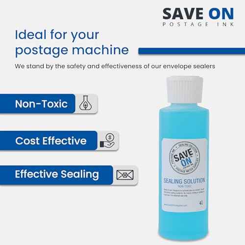 Pitney Bowes 601-9 Compatible E-Z Seal Sealing Solution (6 Pack - 4oz) - Envelope Sealer for DM Series Mailing System - Envelope Seal for Effortless Sealing