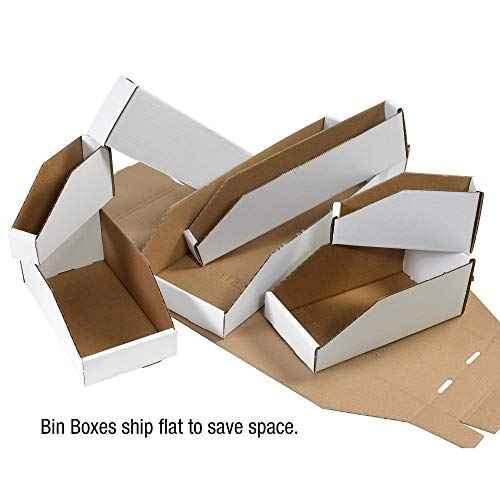 BOX USA BBINJ8128 Jumbo Open Top Bin Boxes, 8" x 12" x 8", Oyster White (Pack of 25)