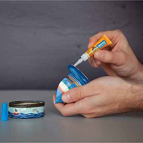 Gorilla Super Glue, Clear Glue, Four 3 Gram Tubes (Pack of 1) - All Purpose and Fast Setting for Projects and Repairs