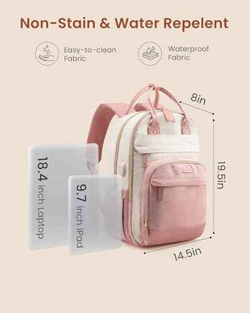 LOVEVOOK Backpack for Women,Laptop Backpack Women,Fits 18 Inch Laptop Computer Bag,Teacher College Backpack Purse,Fashion Waterproof Travel Work Anti-theft Backpack for Traveling on Airplane Daypack