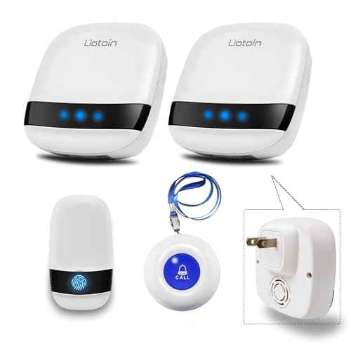 Caregiver Pager Wireless Alert System - 2 Call Buttons, 2 Receivers, 600+ft Range, Nurse/Patient Alert