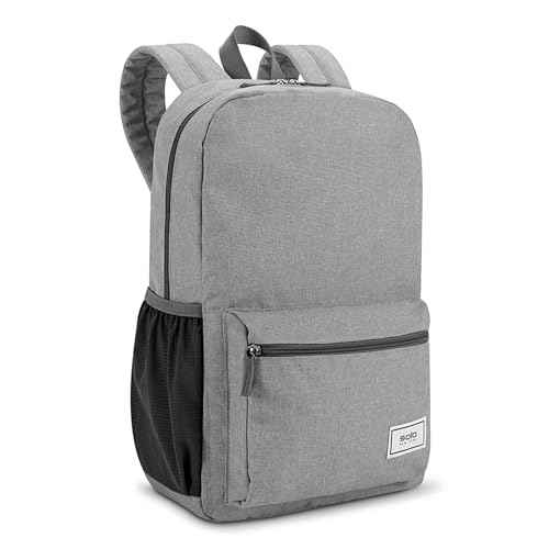 Solo New York Laptop Backpack for Women & Men -Carry On Bookbag for Travel & Work, Lightweight Bag, Side Mesh Pockets, Fits 15.6" Computer - Re:Solve, Grey