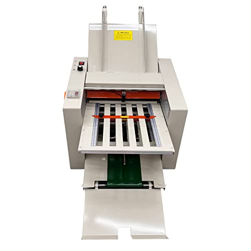 TECHTONGDA Automatic Paper Folding Machine, Document Folder, Digital Paper Folder with Electronic Counter, Variable Speed, Paper Folded Can Range in Size from 2"x3" up to 12"x27", for Manuals Document