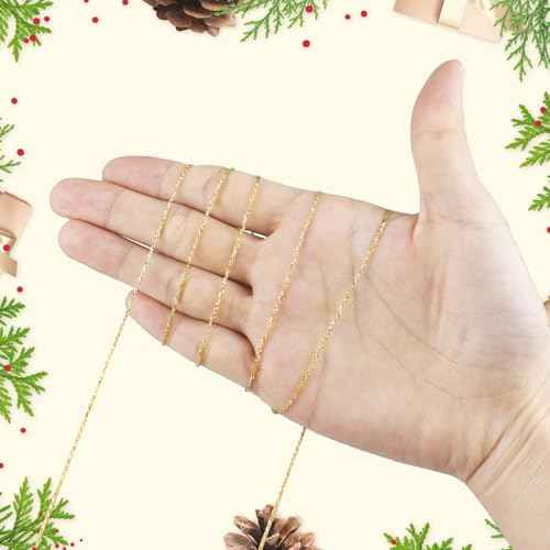 Gold Metallic Bakers String, 110 Yards/328 Feet, 1mm Diameter, Glitter Twine for Crafts, DIY, Christmas Decor, Presents