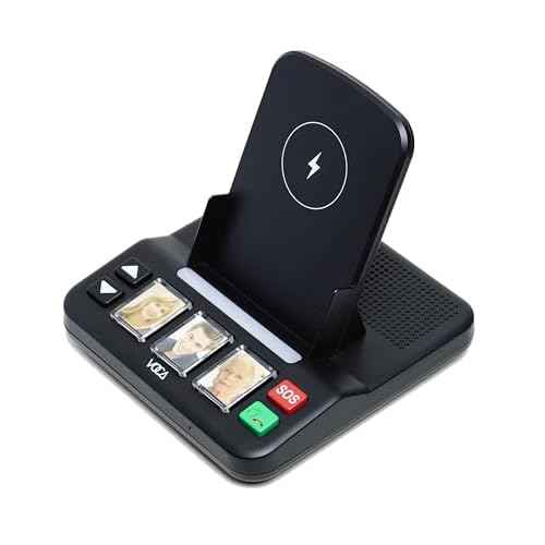 VOCA Cell Phone Station Pro with 3 Photo Speed?Dial Buttons | Emergency Calling, Hands?Free Speaker, Simple Setup & Easy to Use