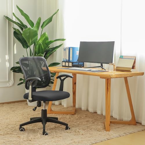 FORCHEER Soft Black Office Chair Seat Cover | Spandex Stretch, Non-Slip Fit, 14.9-20in