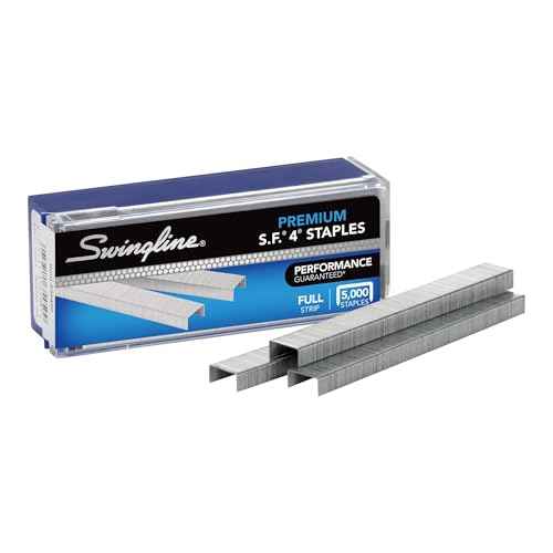 Swingline Staples, S.F. 4, Premium Staples for Desktop Staplers, 1/4" Length, 210/Strip, 5000/Box (35450)