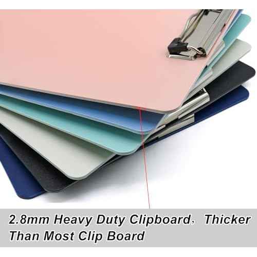 BOMEI PACK Color Clipboards 18 Pack, Plastic Bulk Clip Boards for Classroom and Office, A4 12.5 x 9 Inch