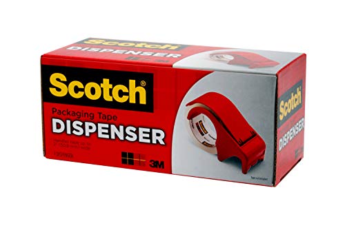 Scotch DP300-RD 3 in Hand Tape Dispenser – Heavy-Duty, Red