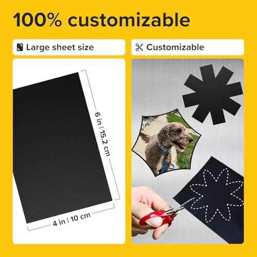 Strong Magnetic Sheets with Adhesive Backing ? (4x6/10x15cm, 10 Pack) Flexible Magnets, Perfect for Custom Photo Magnets, Refrigerator Magnet, DIY Projects, Crafts, Scrapbooking and School Supplies