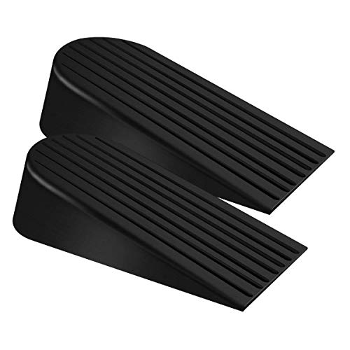 Talkfun Heavy Duty Door Stopper 2 Pack – Non-Scratch Rubber Wedge for All Floors