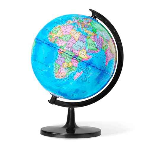 GOCHANGE Globe for Kids Learning, 10" Geography Educational Globe with Thickened Stand - More Stable for Children & Teachers, 360¡Æ Spinning Educational Tools & Desk Decorations & Gifts