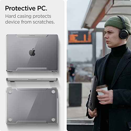 Spigen for MacBook Air 13 inch Case M4 (2025), MacBook Air 13 inch M3/M2 (2024-2022), Thin Fit Transparent Protective Hard Shell Case Cover, 13.6 inch, A3240 A3113 A2681, Crystal Clear