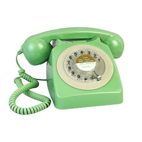 Telephone, Corded Landline Phones for Home, Retro Old Fashion Home Phone with Rotary Dial Keypad, Antique Old Fashion Telephones Novelty Gift for Decoration