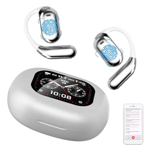AI Translation Earbuds Real Time with Touch Screen, 144 Online Language Translator Earbuds, 3 in 1 Wireless Bluetooth Headphones Noise Cancelling, HD Sound Long Battery Life, Workout Headphones