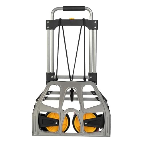 Dolly Cart with Collapsible Handle - Folding Hand Truck with 330lb Capacity - Foldable Cart with Wheels and Elastic Cord by Stalwart