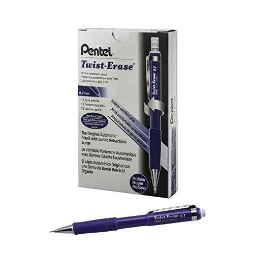 Pentel Twist-Erase III Mechanical Pencil, (0.7mm), Navy Blue Barrel