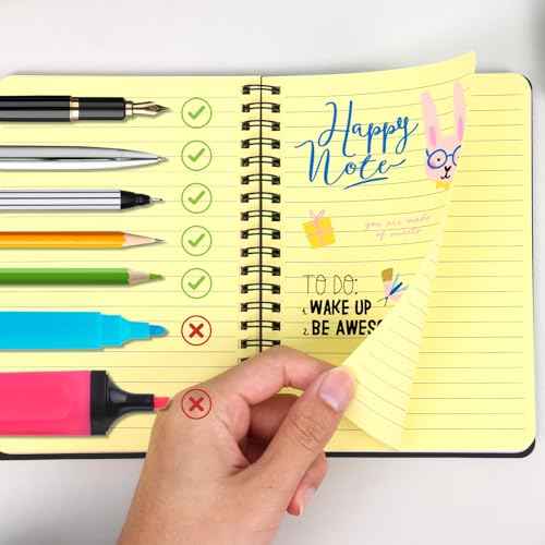 LABUK 4 Pack 5 x 7in Spiral Notebook, Spiral Journals, Poly Cover 7 Bright Neon Colored Lined Paper Memo Pads 100 Sheets/200 Pages for School, Office