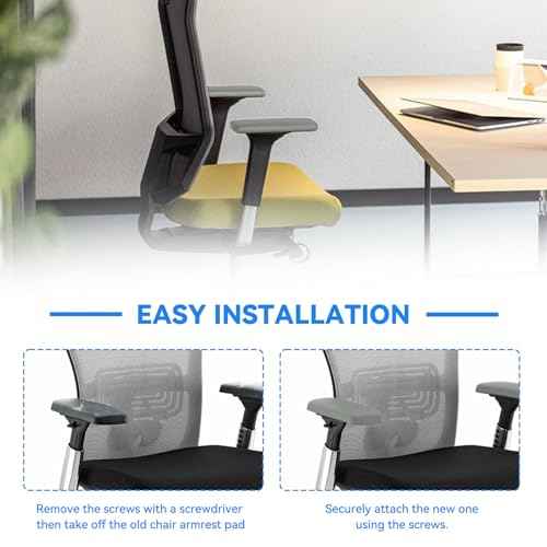 Arm Pads Caps Replacement for Haworth Very Office Chair,Office Chair Arm Rest Replacement£¨Gray£©