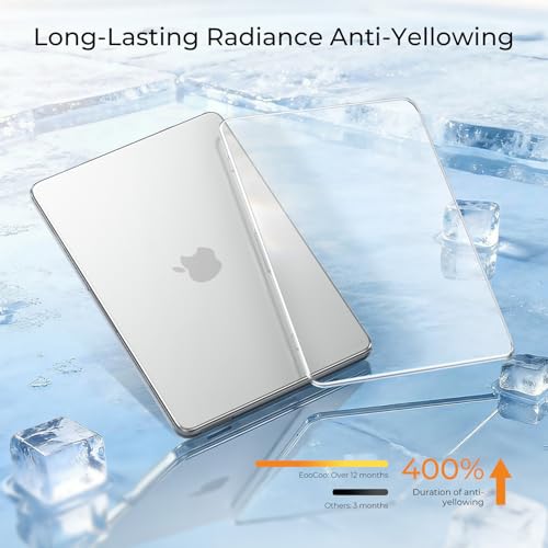 EooCoo Crystal Clear MacBook Neo 13-inch 2026 Case Scratch Resistant Slim Cover