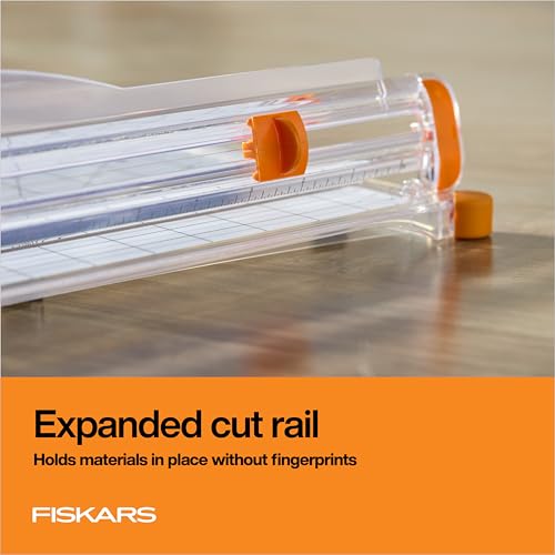 Fiskars 12-Inch SureCut Deluxe Paper Trimmer with Precise Steel Wire Guide