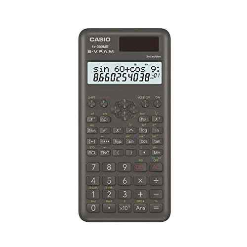 Casio fx-300MS Plus 2nd Edition ? Standard Scientific Calculator with 2-Line Display | 10-Digit LCD, Trig, Stats, Fractions | Ideal for High School Algebra, Trigonometry & Test Prep