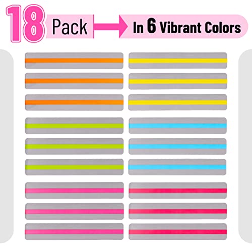 Mr. Pen Vibrant Guided Reading Strips 18 Pack, 1.25 Inch Colorful Bookmarks for Kids