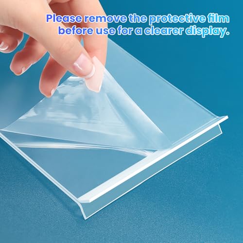 HRSDEIE 15-Pack 4x6 Acrylic Sign Holders Double Sided Vertical Display Stand