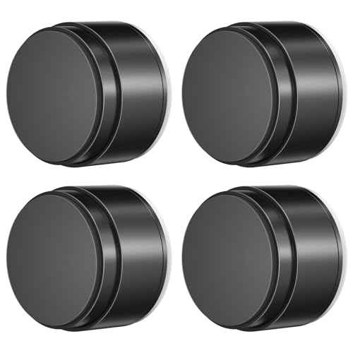 4PCS Door Stoppers for Wall Protector with Adhesive, Aluminum Door Knob Wall Protector, Spring Shock Absorption Technology, Door Bumpers for Walls, 1.38" Diameter, 0.94" Thickness