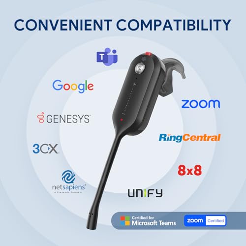 Yealink WH63 E2 DECT Wireless Headset - Single Ear, Noise Cancelling, Multi-Device