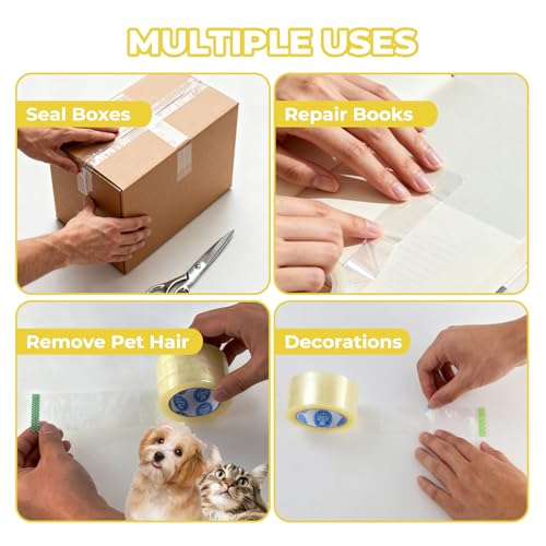 Packaging Tape, 2.0 mils Thick Heavy Duty, 36 Rolls of 2 inch x 55 Yards, Clear Shipping Tape for Packing, Sealing Boxes, Strong Adhesive, Commercial Grade for Moving & Shipping