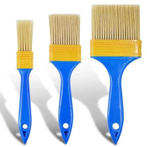 3 Pack Paint Brushes - Ideal for Priming, Painting, Varnishing, Wood, Walls, and More
