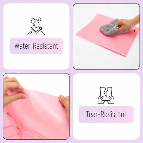 Bright Colors Plastic Folders with Pockets & Prongs - 5 Pack, Letter Size