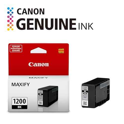 Canon PGI-1200 Genuine Pigment Black Ink Tank, Compatible with MB2120, MB2720, MB2020, and MB2320 Printers