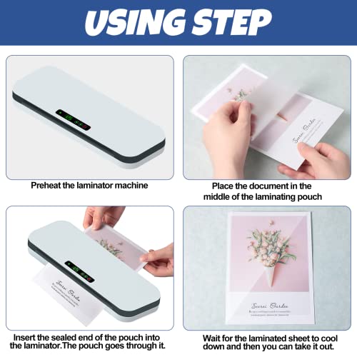 100 Pack Thermal Laminating Pouches 10 Mil Clear Laminating Sheets Plastic Laminating Paper Hot Glossy Laminator Pouches Office Laminating Supplies for Letter Photo Card ID Badge, 9 x 11.5 Inches