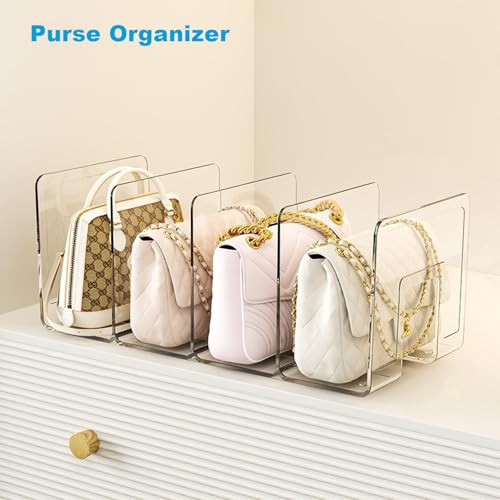 Marte Vanci 2 Pack Clear Acrylic File Sorter, 4-Compartment Desk Organizer