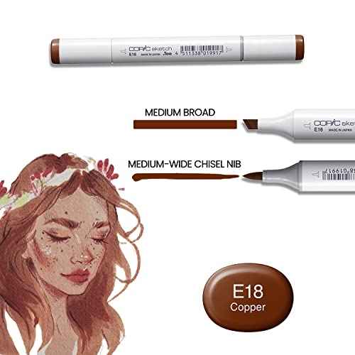 Copic Marker SKST6-SKIN Sketch Skin Tones 1 Marker (Pack of 6)