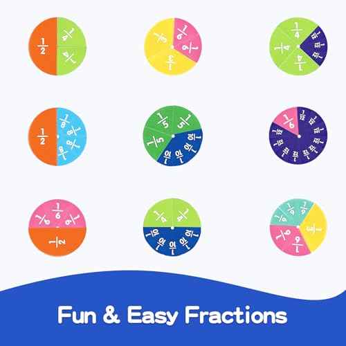 Magnetic Fraction Tiles & Circles Set with Dry Erase Board - Montessori Math Manipulatives Kit for Grade 1-5, Homeschool Classroom Fraction Puzzles and Games